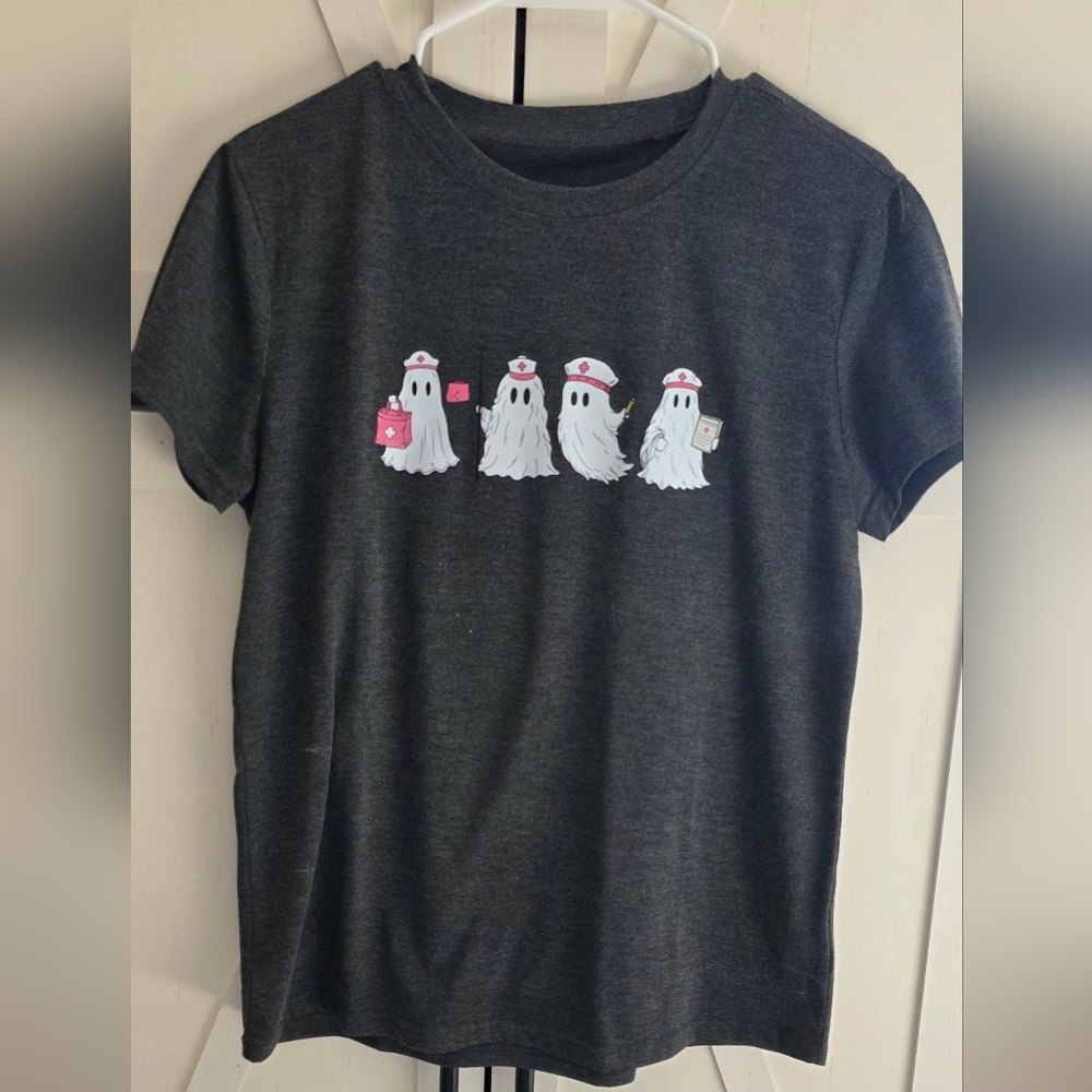 Ghost Graphic T-Shirt - Gray